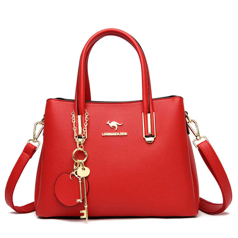 Large Capacity Versatile Women's Bag With Lychee Texture