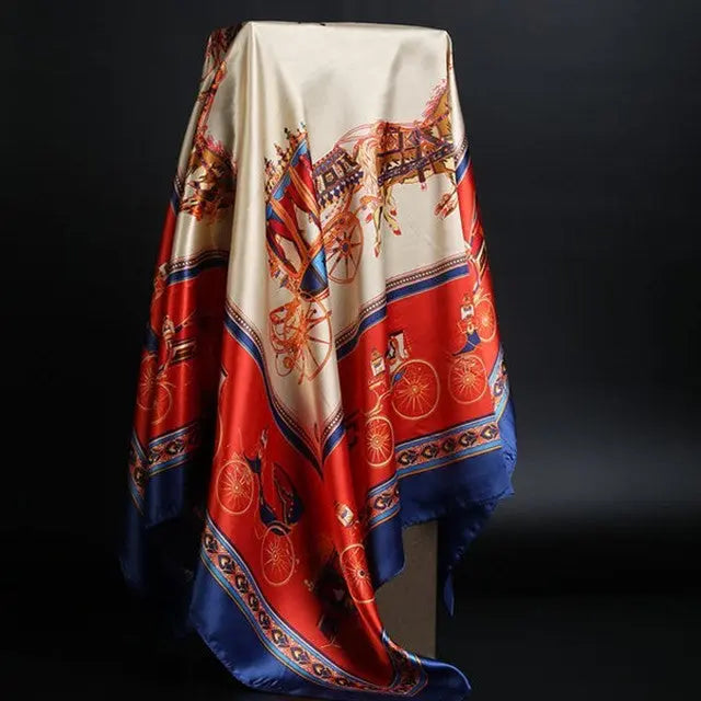 Elegant silk scarf featuring a stylish leopard print pattern, perfect for fashion-forward accessories.