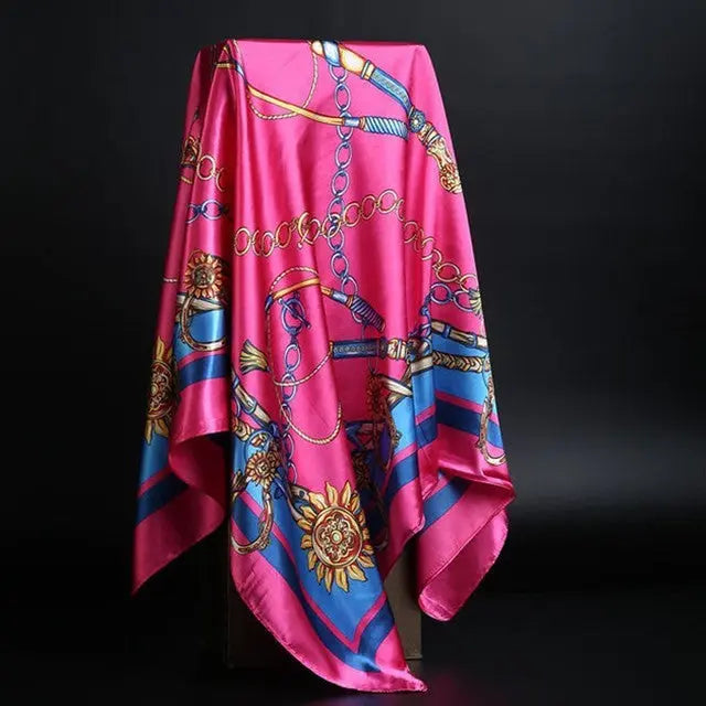 Elegant silk scarf featuring a stylish leopard print pattern, perfect for fashion-forward accessories.