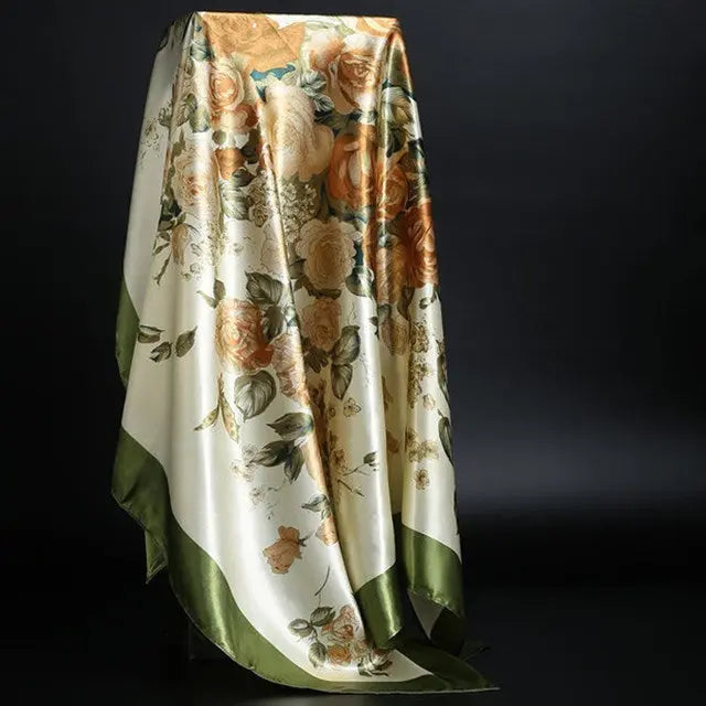 Elegant silk scarf featuring a stylish leopard print pattern, perfect for fashion-forward accessories.