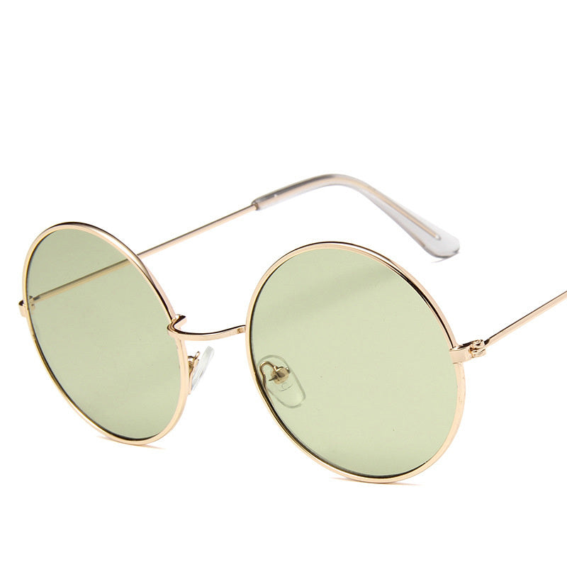 Lunettesx De Soleil Retro Pour Femmes, Effet Miroir, Style Rond Rose, Styliste De Marque, Alliage Pour Femmes,.