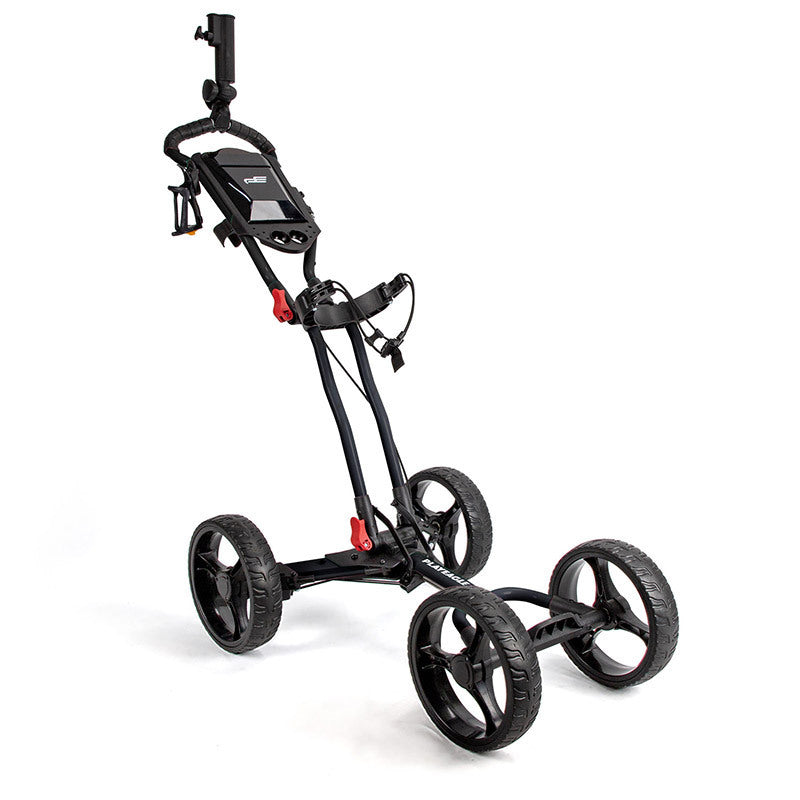 Golf Course Cart Four Wheel Aluminum Alloy Foldable With Umbrella Rack.