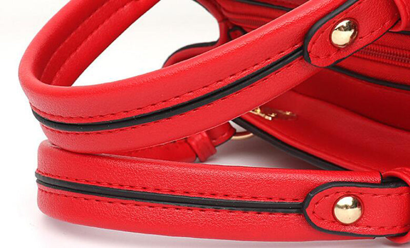 Women Hairball Ornaments Totes Patchwork Handbag.