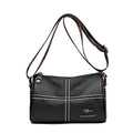 Casual Stitched Genuine Leather Women's Shoulder Bag