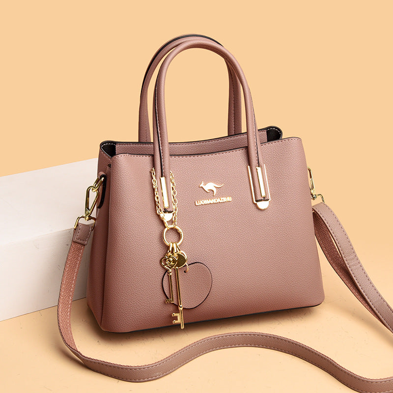 Large Capacity Versatile Women's Bag With Lychee Texture