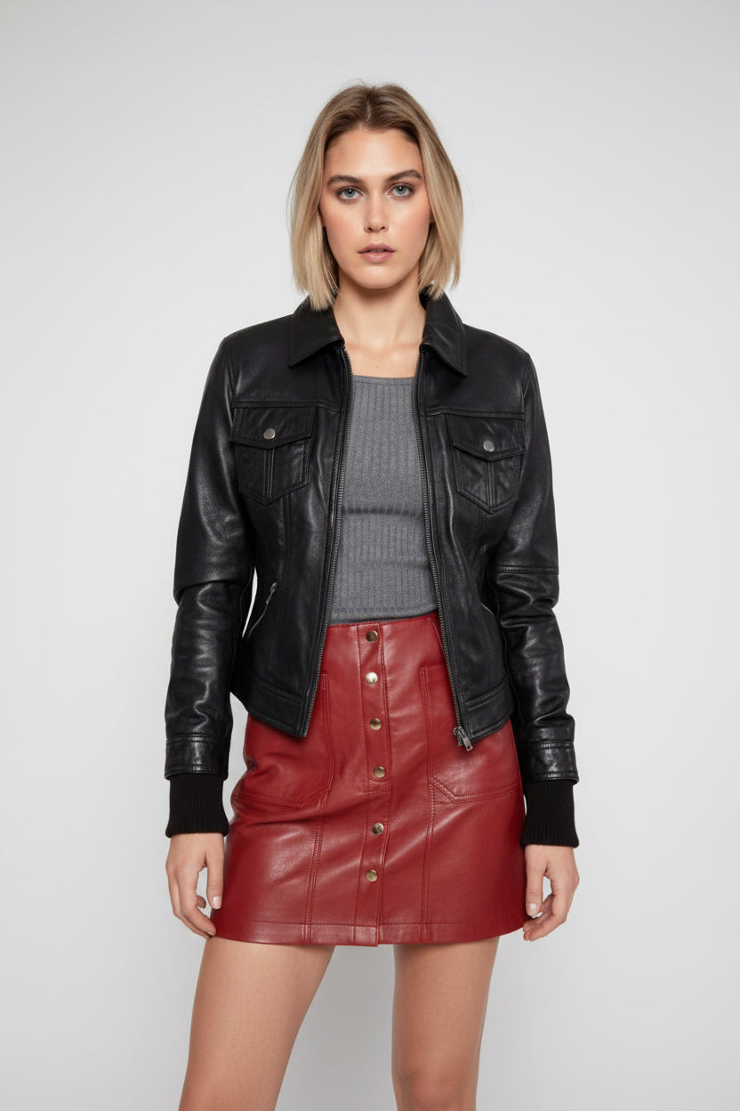Fadcloset, Annalise Womens Leather Jacket