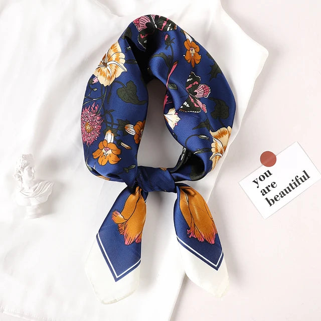 Luxury Brand Silk Scarf Square Women.