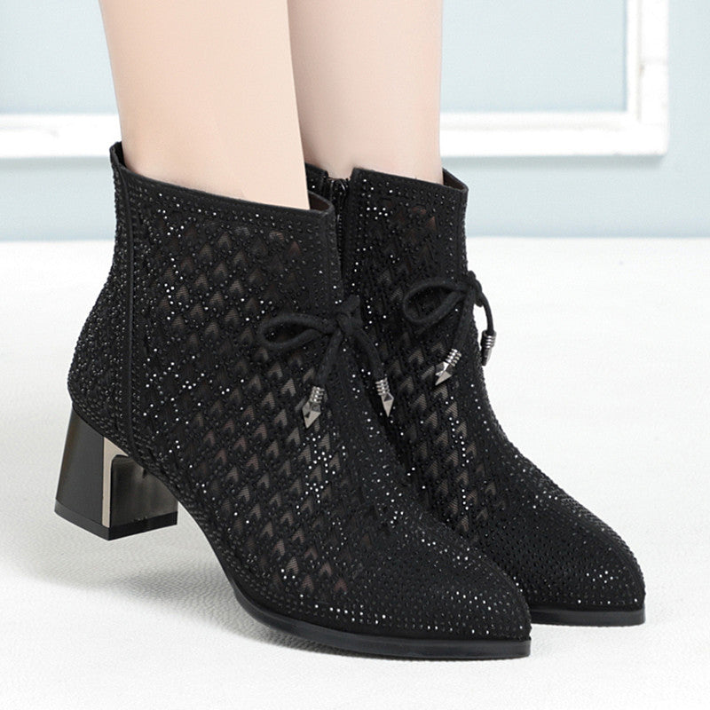 Courcelles – Bottines maille & strass - Gena Campbell