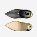 BYMANYC ® New York, Chaussures à talons végétaliennes pour femme BYMANYC ® New York Tribeca Gold Flame