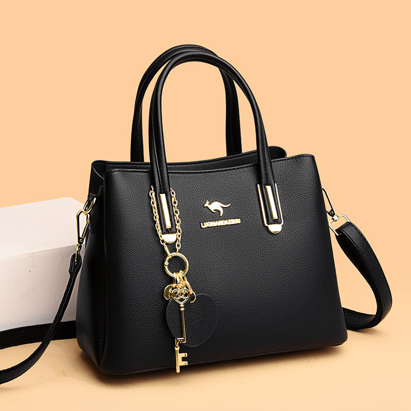 Large Capacity Versatile Women's Bag With Lychee Texture