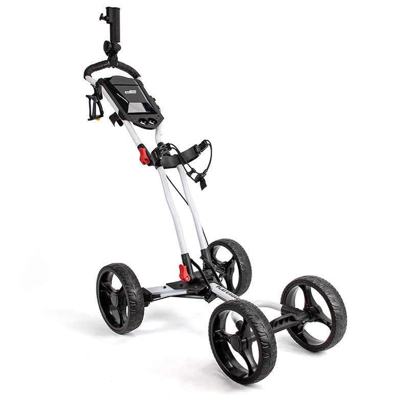 Golf Course Cart Four Wheel Aluminum Alloy Foldable With Umbrella Rack.
