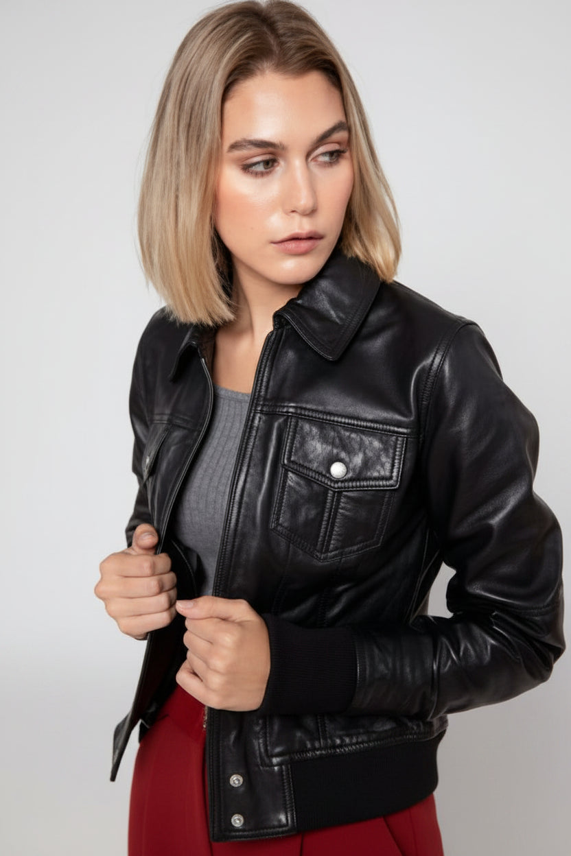 Fadcloset, Annalise Womens Leather Jacket